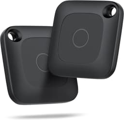 Two black Air Tracker tags for Apple Find My